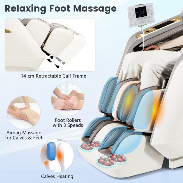 Costway Therapy 36 SL Track 3D Massage Chair Full Body Zero Gravity Massage with Airbags
