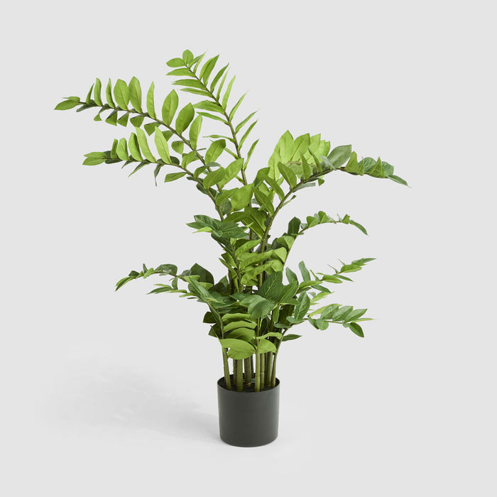 Zanzibar Real Touch Leaf In Black Plastic Pot