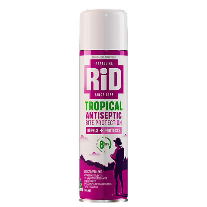 Dy-Mark RID Medicated Tropical Roll On 60ml, 100ml Tropical Roll-On, 100ml Tropical Pump, 150g Tropical Aerosol Antiseptic Bite Protection