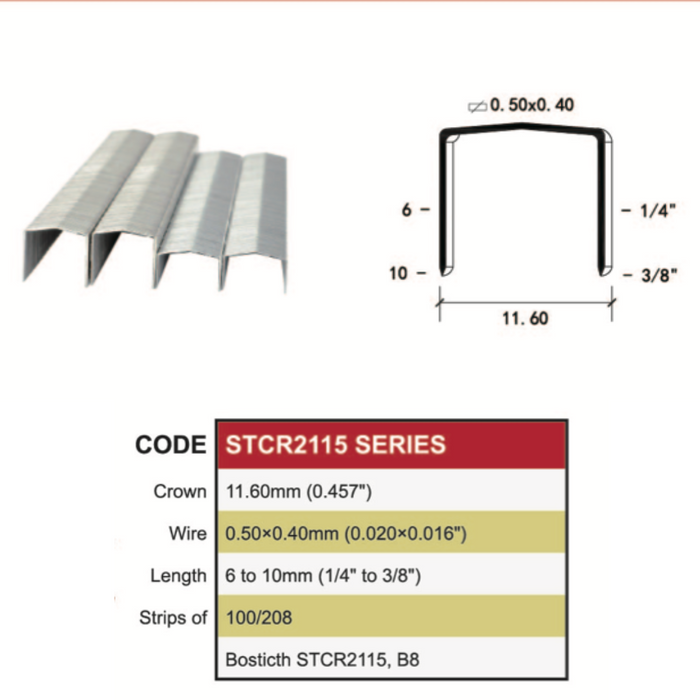 Generic STCR2115 STAPLES (BOSTITCH B8 STAPLES)