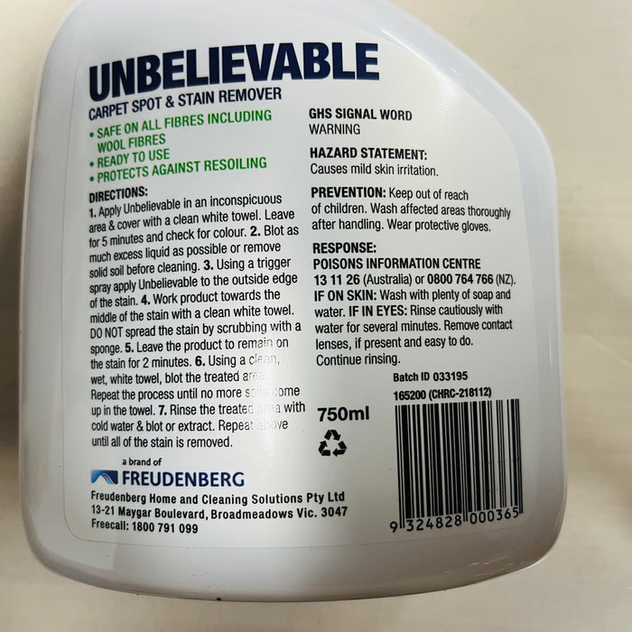 Oates CHRC-218112 Unbelievable 750ml, 218115A 5L