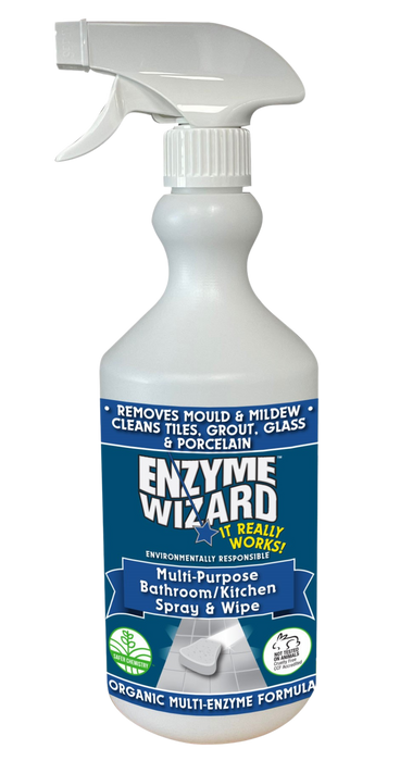 Enzyme Wizard Multi-Purpose Bathroom & Kitchen Spray & Wipe – 750 mL