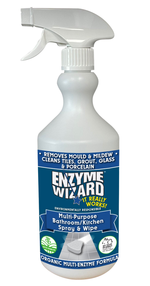 Enzyme Wizard Multi-Purpose Bathroom & Kitchen Spray & Wipe – 750 mL
