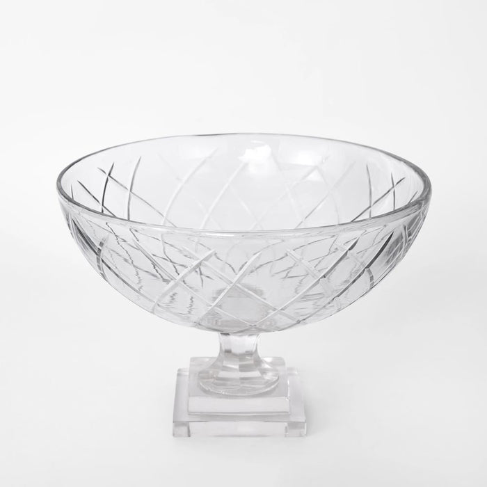 Asscher Hand Cut Pedestal Bowl