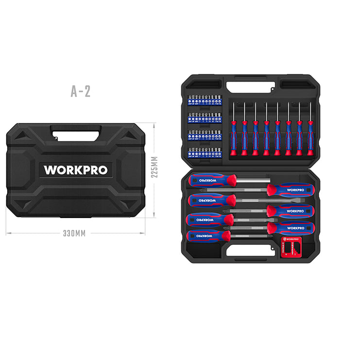 Workpro 56 pieces Screwdriver And Bits Set WP200518