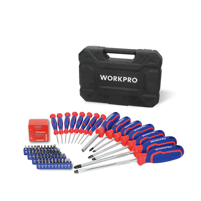 Workpro 56 pieces Screwdriver And Bits Set WP200518