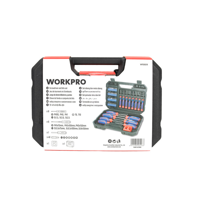 Workpro 56 pieces Screwdriver And Bits Set WP200518