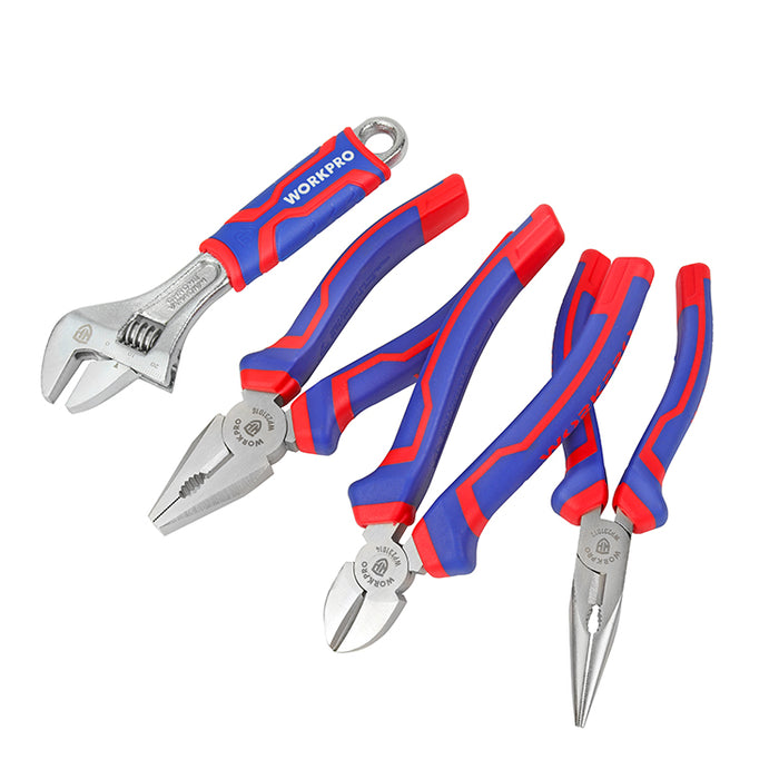 Workpro 4 pieces Pliers And Wrench Set WP201009