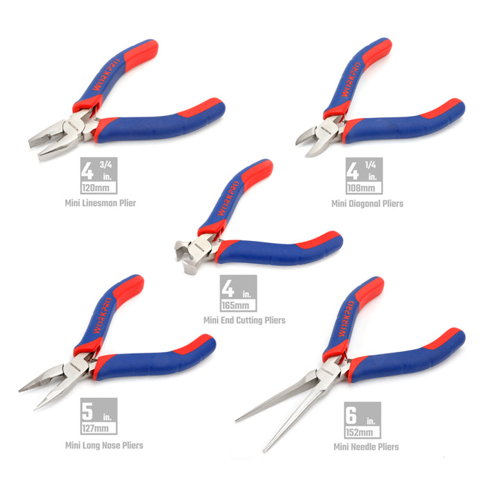 Workpro 5Pc Mini Pliers Set WP201015