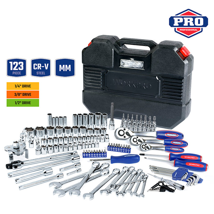 Workpro 123Pc Socket Set