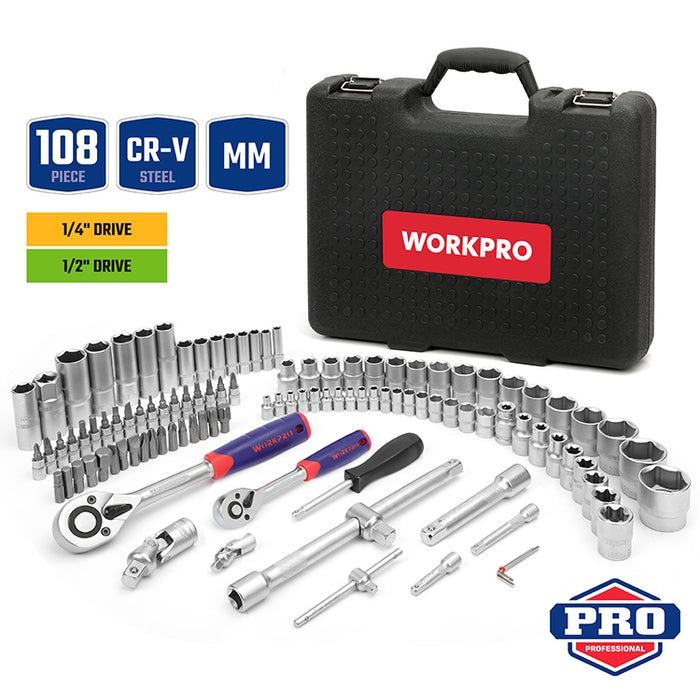 Workpro 108 pieces Mechanics Tool Set WP202535