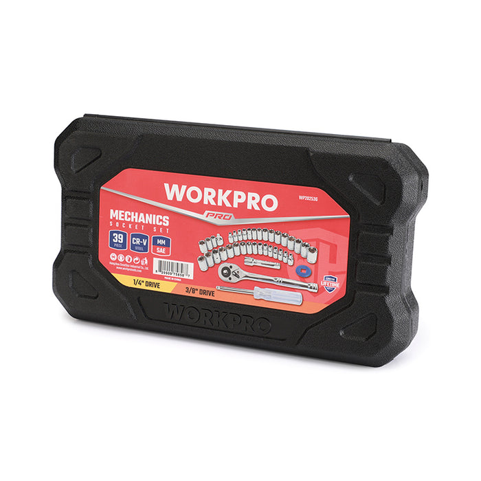 Workpro 39 pieces 1/4" +3/8"Dr. Socket Set WP202536