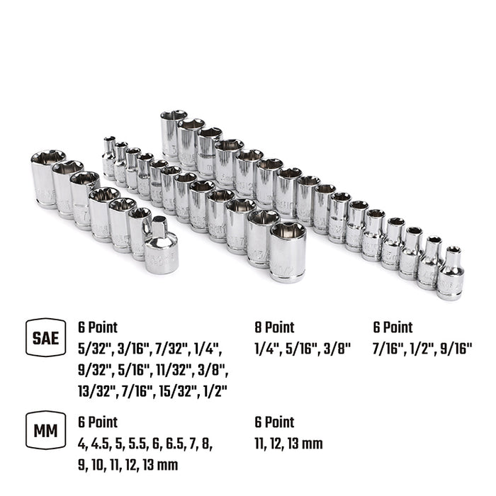 Workpro 39 pieces 1/4" +3/8"Dr. Socket Set WP202536