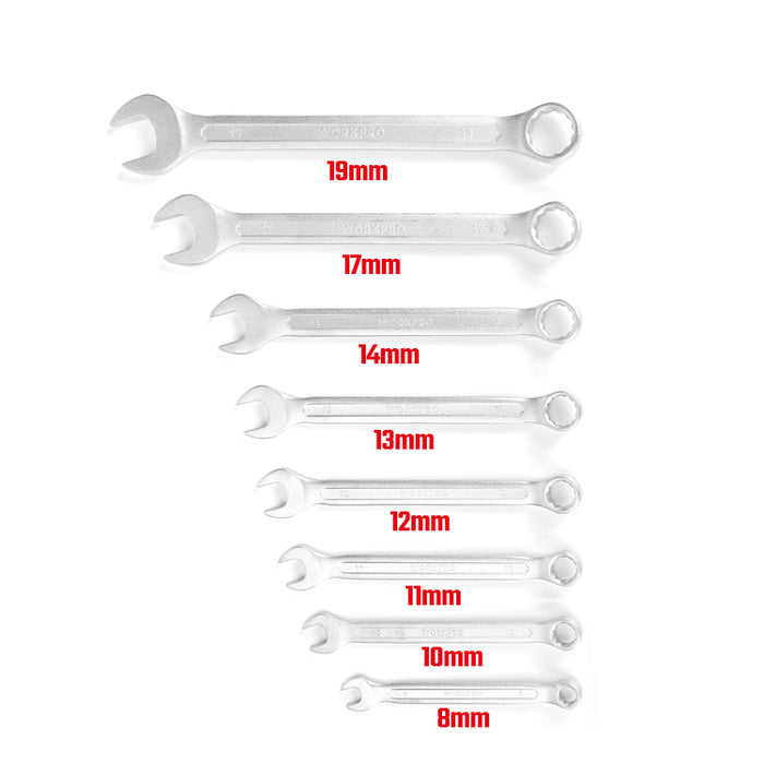 Workpro 7Pc Ratchet Combination Wrench Set
 WP202562