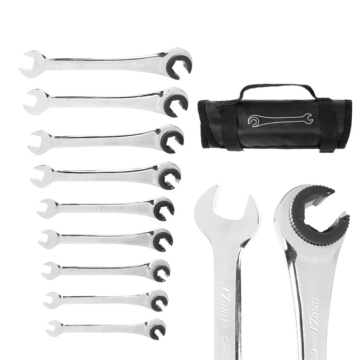 Workpro 9Pcs Ratchet Combination Wrench Tool Set