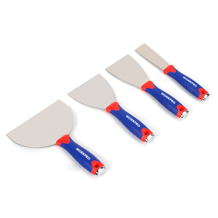 WORKPRO 4 pieces drywall taping Putty Knife set Stainless Steel Made 1.5",3",4", 6" drywall taping