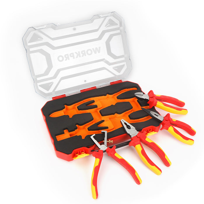 Workpro 4Pc Insulated Plier Set WP204703 | High Voltage Protection