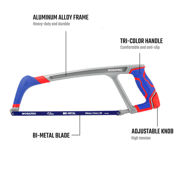 Workpro Heavy-Duty Aluminum Hacksaw WP215027