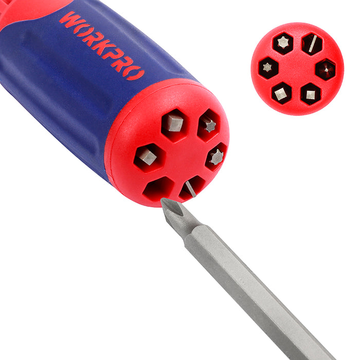 Workpro 12-In-1 Quick-Load Ratcheting Screwdriver Set WP221063