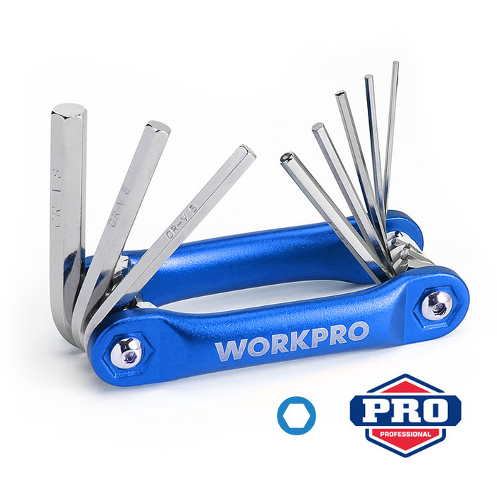 Workpro 8Pc Folding Hex Key( Metric) WP222024