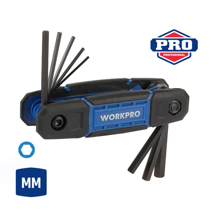 Workpro 8Pc Folding Hex Key( Metric) WP222028