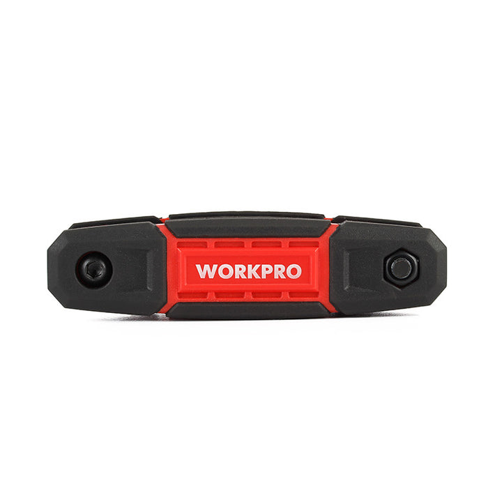 Workpro 9Pc Folding Hex Key(Sae) Red and Black WP222029