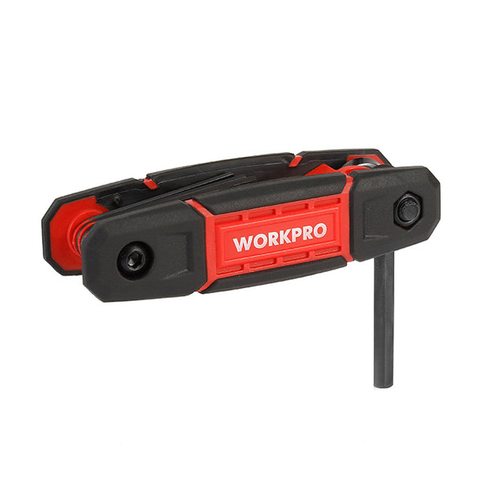 Workpro 9Pc Folding Hex Key(Sae) Red and Black WP222029