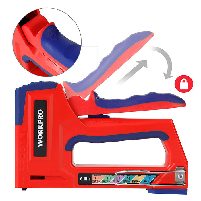 Workpro 6-In-1 Staple Gun WP223002