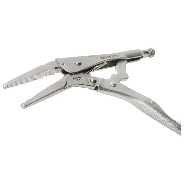 Workpro Cr-V Long Nose Straight Jaw Locking Pliers