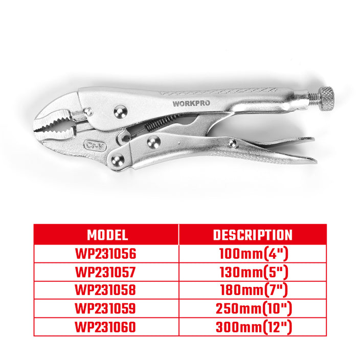 Workpro Cr-V Curved Jaw Locking Pliers