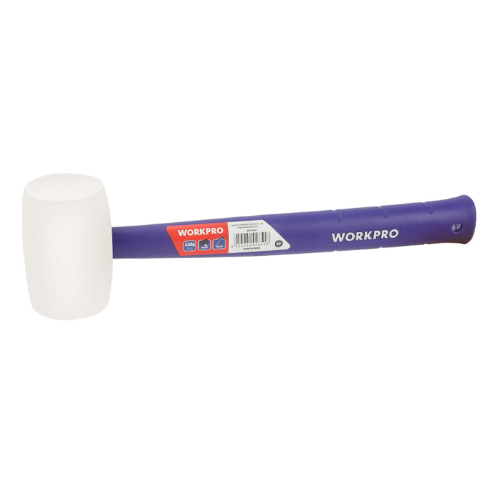 Workpro 450G (16Oz) Rubber Mallet With Plastic Hollow Handle