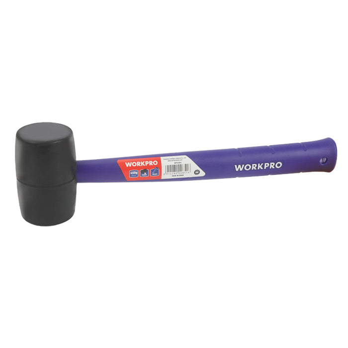 Workpro 450G (16Oz) Rubber Mallet With Plastic Hollow Handle