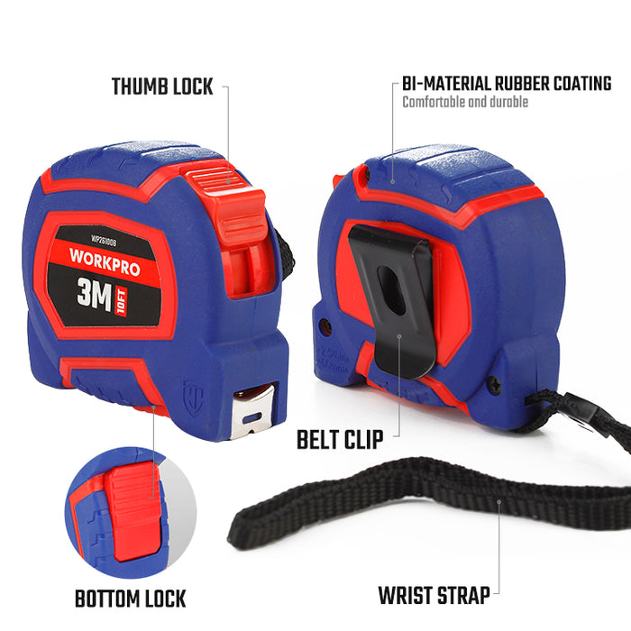 Workpro Tape Measure With Nylon Coated Blade