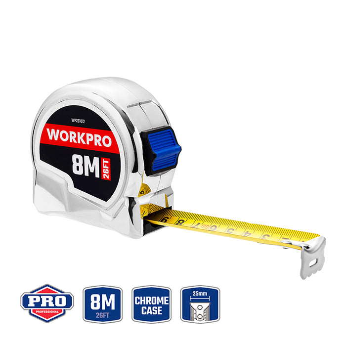 Workpro Chrome Tape Measure