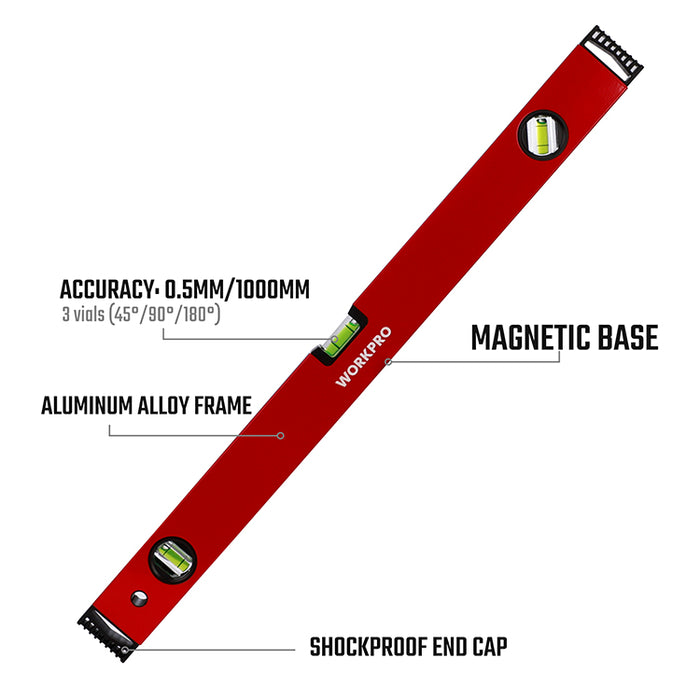 Workpro Aluminum Magnetic Box Level WP262010