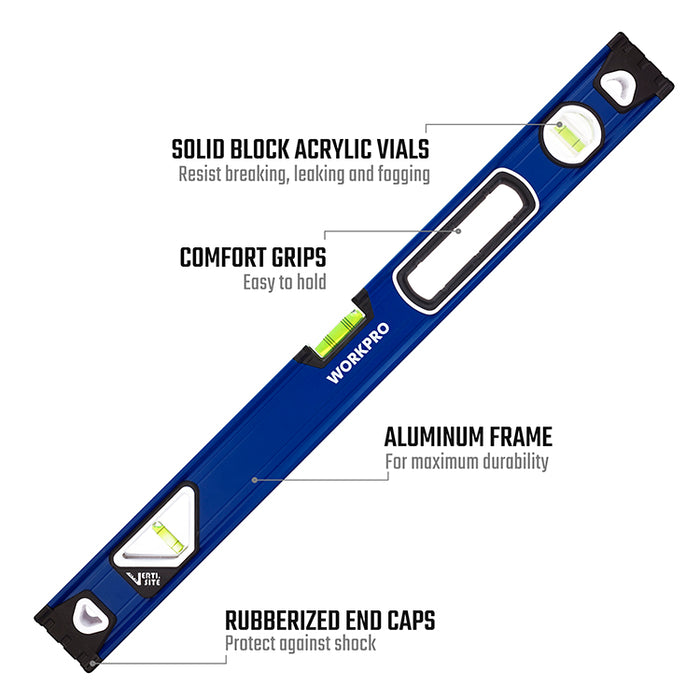 Workpro Verti.-Site Heavy Duty Aluminum Box Level WP262016