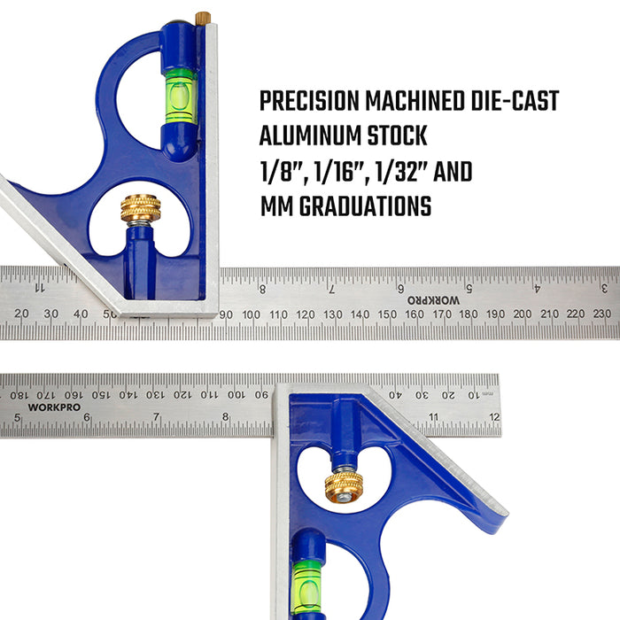 Workpro 300mm(12") Aluminum Combination Square WP264002