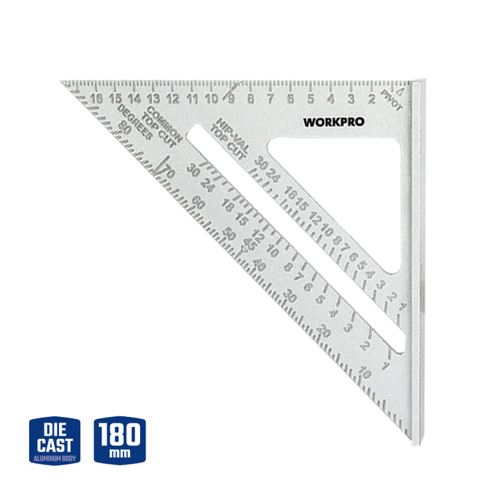 Workpro 180mm(7")Aluminum Square Layout Tool WP264011