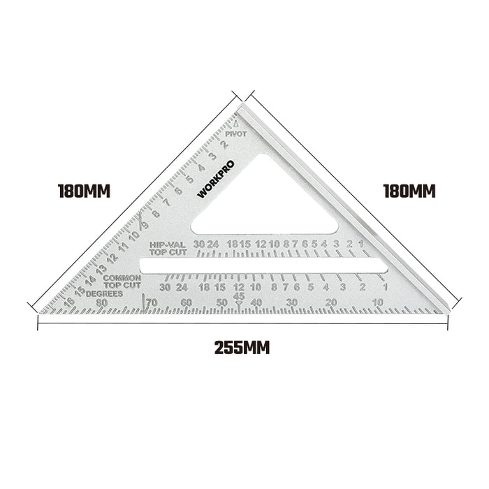 Workpro 180mm(7")Aluminum Square Layout Tool WP264011