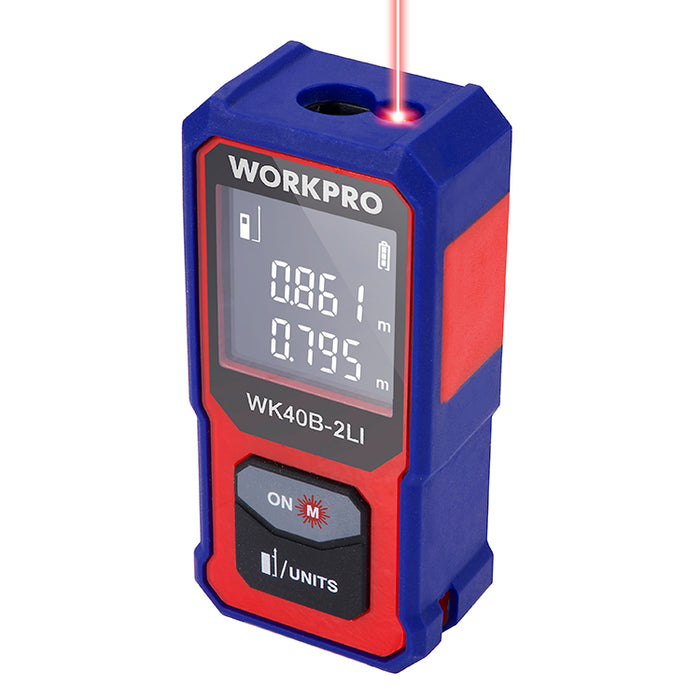 Workpro 40M(135Ft) Rechargeable Laser Distance Measure WP267001