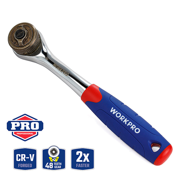 Workpro 3/8" Dr. Double Drive Ratchet Handle WP271013