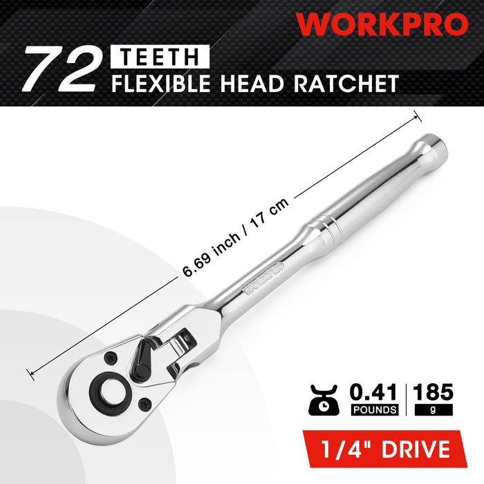 Workpro Drive Flex Head Ratchet Handle