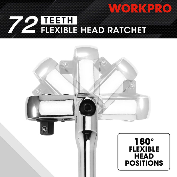 Workpro Drive Flex Head Ratchet Handle