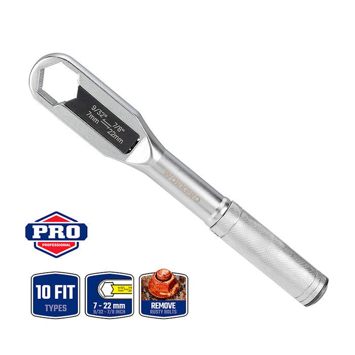 WORKPRO Universal Adjustable Wrench Ð Versatile, Multi-Size Grip, Durable Construction for All-Purpose Use