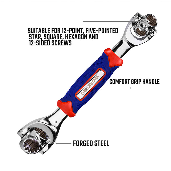 Workpro 8-In-1 Socket Wrench WP272018