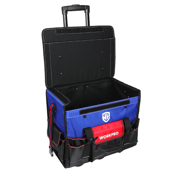 Workpro Tool Bag With Wheels Carry Heavy Duty Handle Rolling Tool Bag