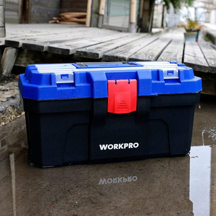 Workpro 410mm(16") Heavy Duty Plastic Toolbox