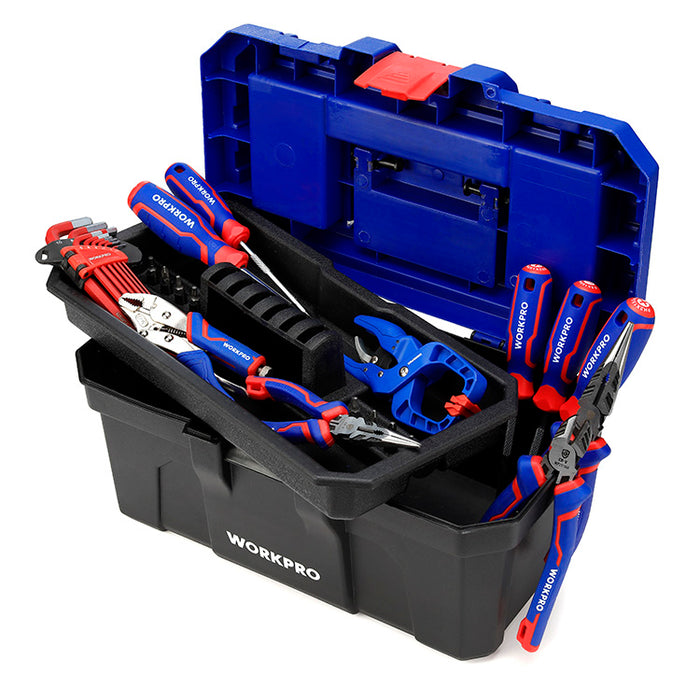 Workpro 410mm(16") Heavy Duty Plastic Toolbox