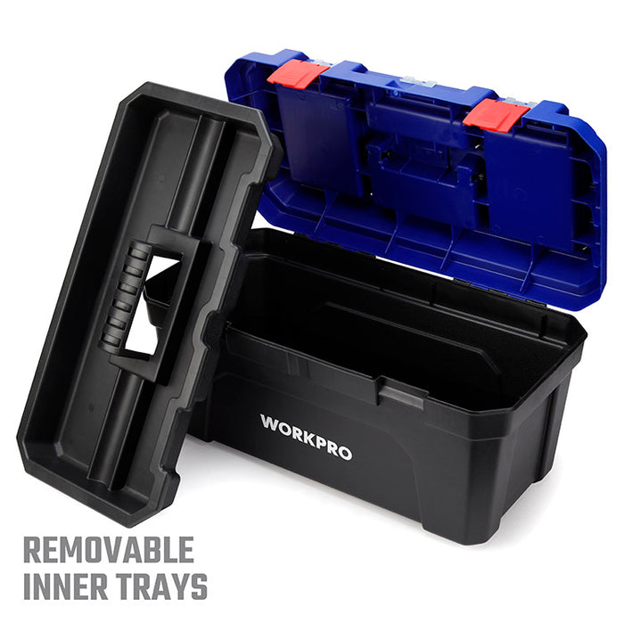 Workpro  570mm(22.5")Heavy Duty Plastic Toolbox