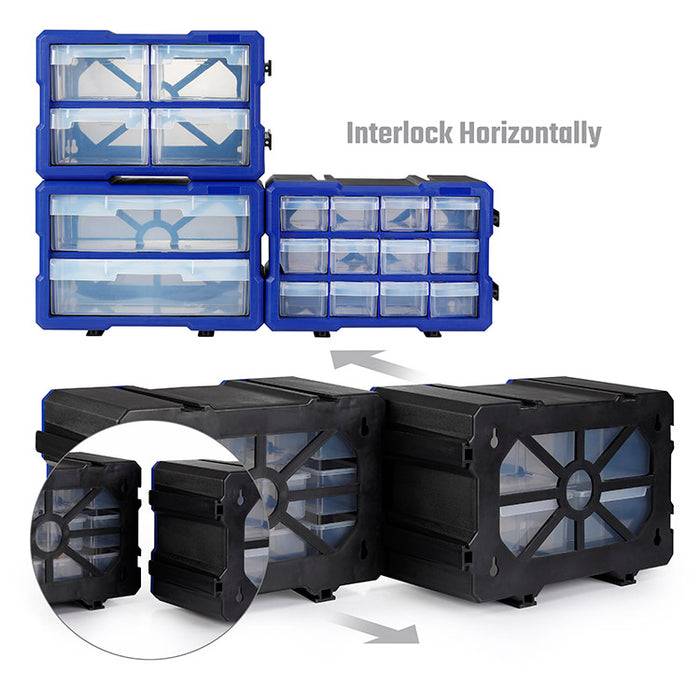 Workpro 4- Drawer Stackable And Interlock Parts Organizer